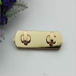 Classic design light gold purse double twist turn metal locks