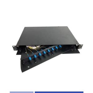 Wholesale Fiber Optic patch panel 12 Port SC Simplex Rotary 1U 19&quot; Rack Mounted Loaded from china suppliers