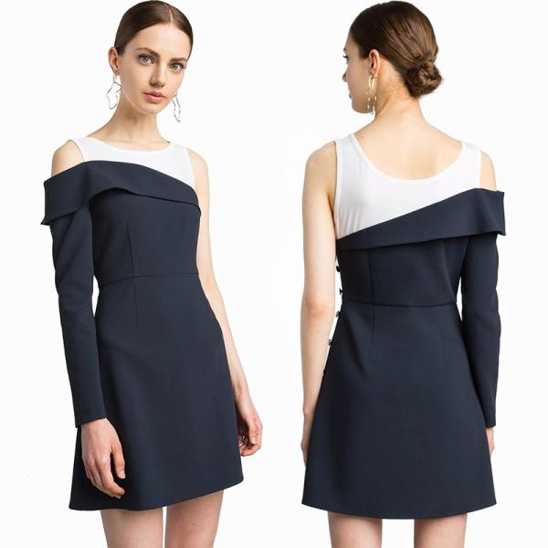 New Design High Quality Mercer Tank Navy One Shoulder Blazer Classic Style Dress