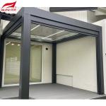 3X4 Garden Aluminium Pergola Outdoor Motorized Louver Blades With Zip Screen