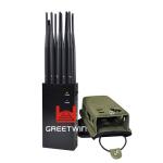 Portable Cell Phone Signal Jammer Block 3G 4G 10 Antennas Plus 2-20 Meters