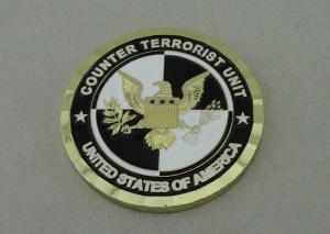 Wholesale 1 3/4 Inch Custom Military Coins Counter Terrorist Unit Brass Die Struck , Transparent Box Packed from china suppliers