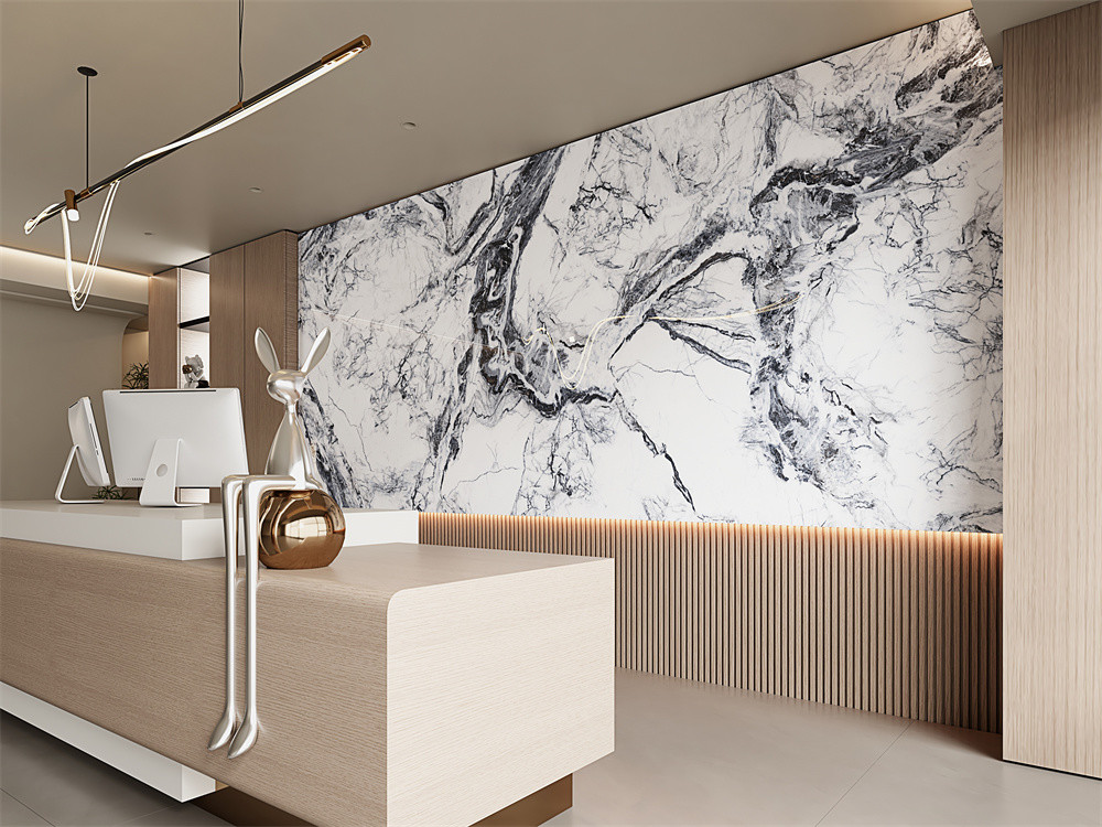 Decoration 1600x3200mm Polished Glazed Porcelain Sintered Stone Slab And Interior Wall Big Slabs For Dining Room