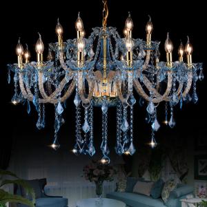 Wholesale LED E14 Glass Metal Crystal Chandelier Lamp For Wedding Lobby from china suppliers