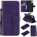 iPhone X Wallet Flip Leather Case Cover with Lucky Tree Embossed