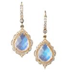 925 Sterling Silver Natural Stone Jewelry Hexagon Cut Blue Rainbow Moonstone