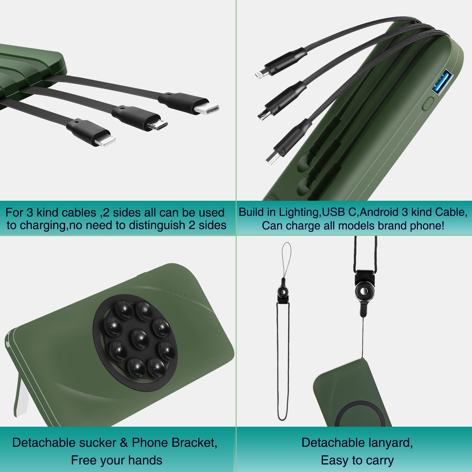 DC5V 3A 10000mah Quick Charging Power Bank UN38.3
