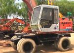 Original Japanese Hitachi 100WD Wheel Excavator Used With 19400kg Operating