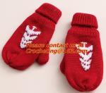 100% acrylic knitted baby lovely jacquard glove, New Product Acrylic Cotton