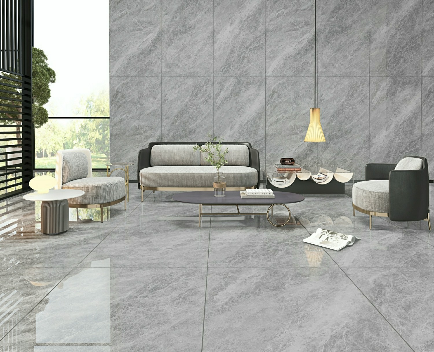 Durable Tiles 900x1800x9mm and Firebrick W.A 0.5% Exterior Floor Porcelain Glazed Polished Tile For House