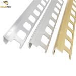 Polish Silver 12mm Tile Edge Trim , Aluminium 6063 Round Edge Metal Tile Trim