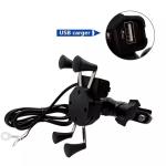 Universal 9-24V X Claw Motorcycle Phone Mount With Usb Charger