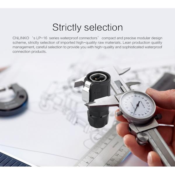 CNLINKO LP16 Plug and Socket Male Female M16 Round 9 Pin Waterproof Cable Connector