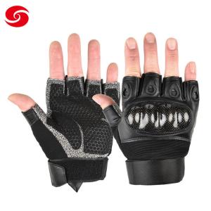 Wholesale Tactical Polyester Nylon Half Finger Gloves Cut Resistant from china suppliers