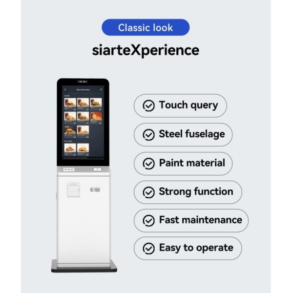 43 Inch Android Automatic Touch Screen Restaurant Self Ordering Machine With Scanner and Printer