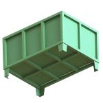 Collapsible Pallet Cage Warehouse Metal Stillage Cage Galvanized Steel Roll