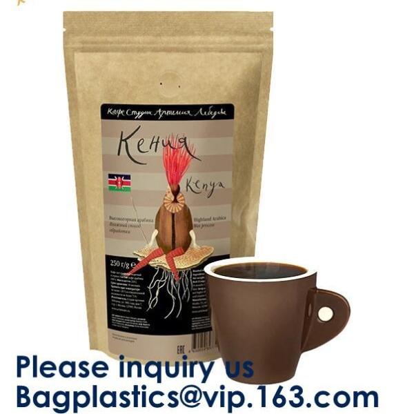 Oxo-Degradable stand up pouches Coffee Bags Stand Up Pouch With Valve Side Gusset Bag with Valve Flat Bottom Pouch with