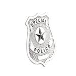 Silver 6mm-115mm Military Police Metal Badge With Country Logo Lapel Pin