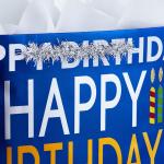 Fully Recyclable High End Custom Printed Happy Birthday Gift Packaging Paper Bag