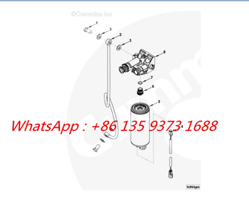 Genuine Cummins QSB5.9 diesel engine part Fuel Supply Tube 3945793 3943463