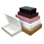 Flat Cardboard Black Mailer Boxes Folding Foldable Carton For Shoes Clothing
