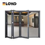 Exterior Accordion 6063 Aluminum Folding Patio Doors Weatherproof Stripping