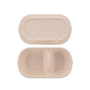 Wholesale Disposable White Sugarcane Bagasse Food Trays 2 Compartment from china suppliers