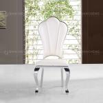 Durable 0.12m3 Leather Restaurant Chair 52x51x110cm Stainless Steel Dining