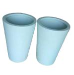 Special Design Galvanized Steel Planter White Powder Coated Flower Pot