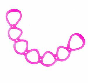 China Silicone 7 Ring Stretch And Resistance Exercise Band Fitness Home Gym Physical Therapy Band on sale