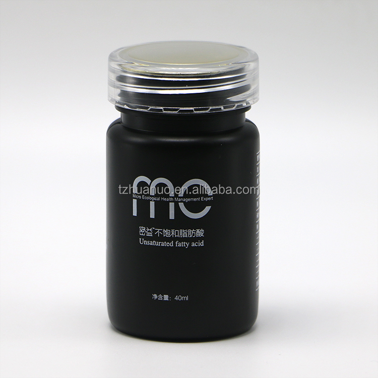 Round Shape 70ml PET Plastic Bottle with Screw Cap and Custom Label Printing Service