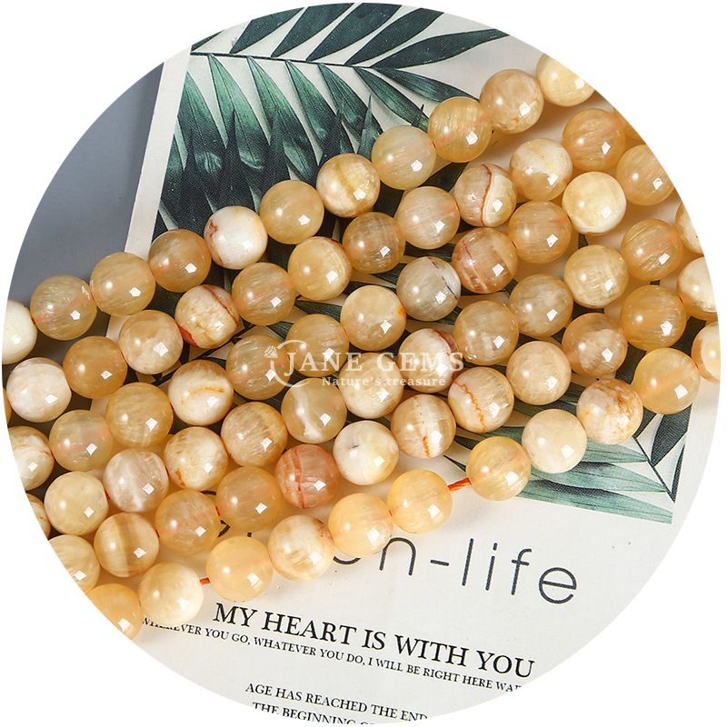 Wholesale Natural 2A Tourmaline Round Loose Beads Moonstone Loose Stone Beads Rainbow Fluorite Beads Spacers for Jewelry
