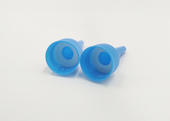 24410 / 28410 Blue Plastic Cosmetic Lids For Screw Dishwashing Plastic Packaging