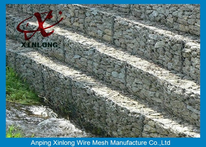 2*1*1m Hot Dipped Galvanzied Gabion Wire Mesh For Slop Protection
