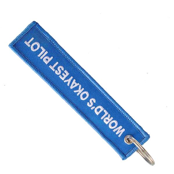 Humorous Pilot Design Keychains for Events - Custom Embroidered Souvenirs with