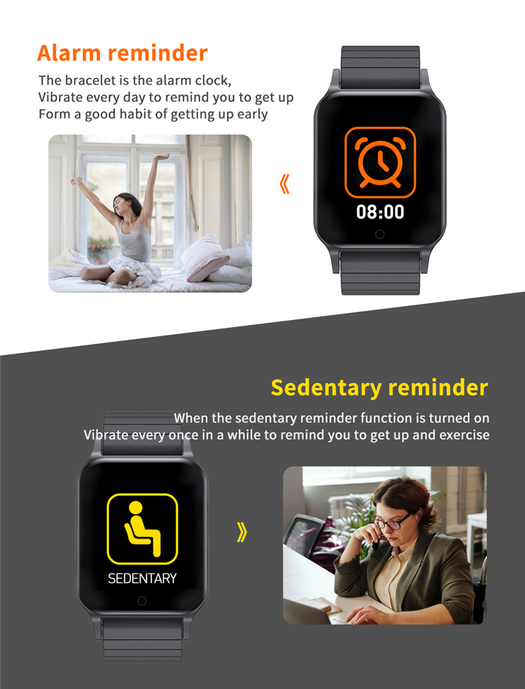 T96 Smartwatch Body Temperature Kids Waterproof Measuring Gts T96 Bracelet Fitness Health Tracker ECG
