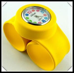 Wholesale Series Fashion Colorful Silicone Slap Watch from china suppliers