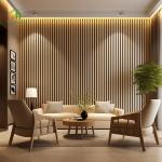 New Arrivals Durable Materials Slatted Wooden Acoustic Panel Anti-Scratch