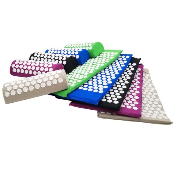 Blue Green Orange Purple Pain Relief Mat , PVC ABS Cotton Acupressure Massage