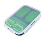 3 Compartment Lunch Containers 350mL 650mL Silicone Foldable Lunch Box