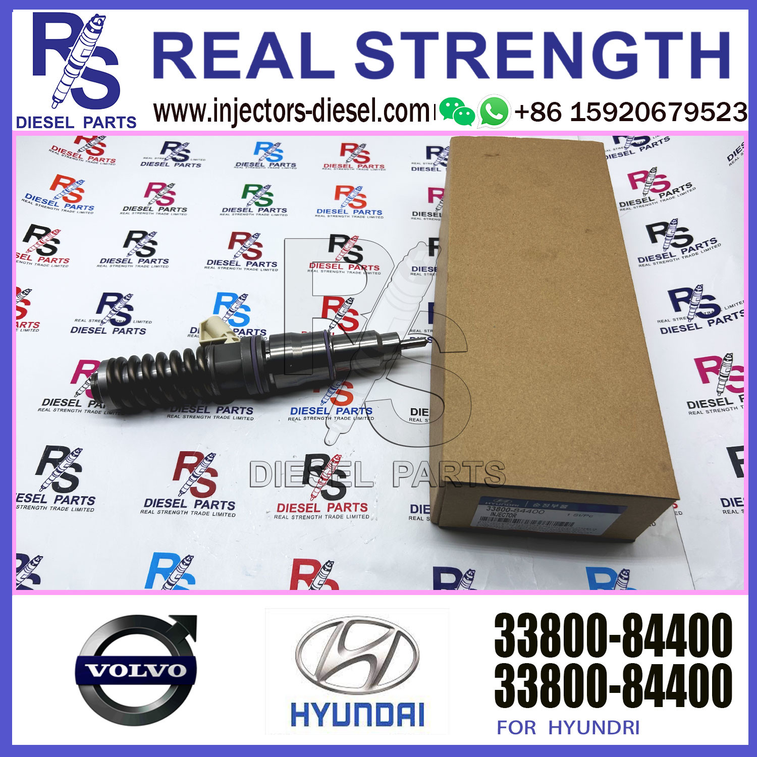Original Diesel Nozzle Power System 33800-84400 4-Pin Diesel Pump Injector 33800-84400