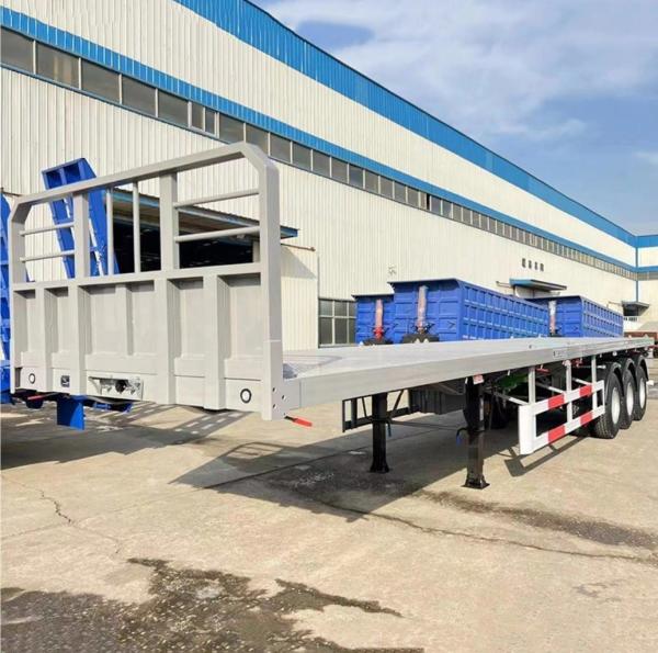 Customizable 3 Axle Flatbed Semi Trailer Container Trailer 48 prime 40 prime 20