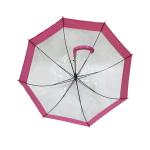 Auto Open Fiberglass Ribs 23" Transparent Dome Umbrella