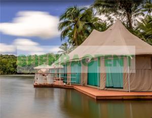 Wholesale Glass Wall Luxury Hotel Tents With Curtains Luxurious Decorations For Outdoor Camping Family from china suppliers