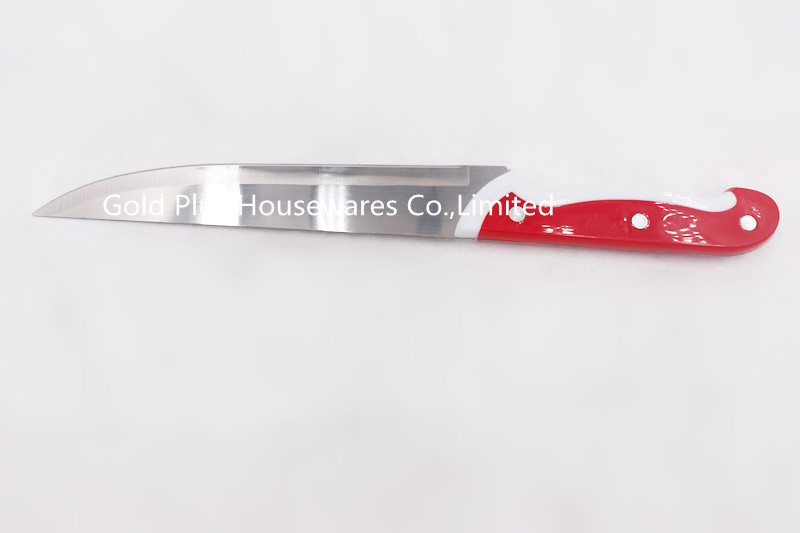 1.1mm Cooking knife with plastic handle stainless steel professional custom red chinese chef knife