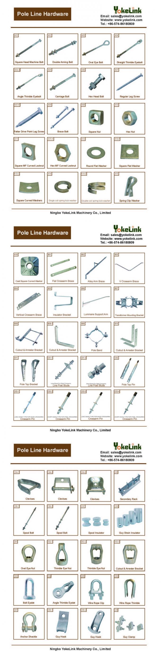 3/4" Long shank Crossarm Insulator Pin with Nylon thread for Line hardware