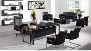 Wholesale modern office leather manager table/leather office manager desk furniture from china suppliers