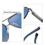 Two Color Metal Frame Sunglasses Large UV400 Protection Anti Glare