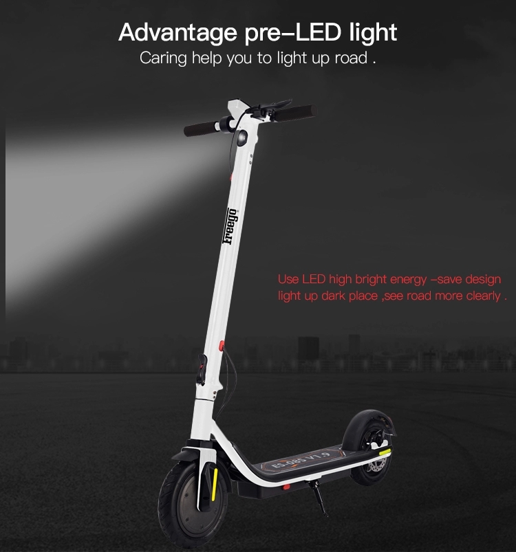 Portable Adult Electric E Scooter 36V 7.5Ah 8.5 Inch Double Wheels Load 100KG