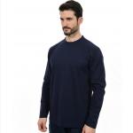 Round Collar FR Henley Shirt Navy Blue NFPA2112 CAT2 For Welding